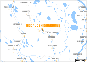 map of Boca los Higuerones