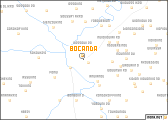 map of Bocanda