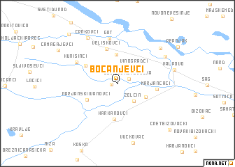 map of Bocanjevci