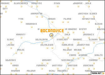 map of Bocanovice