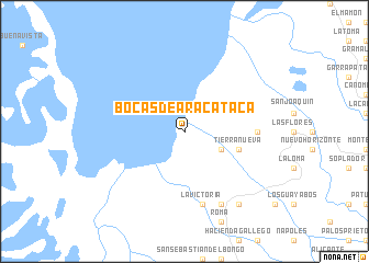 map of Bocas de Aracataca