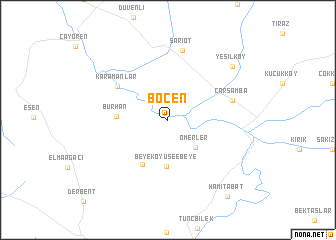 map of Böçen