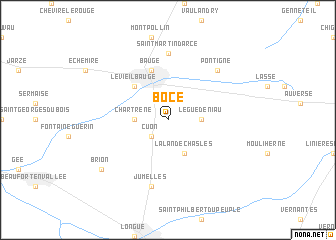 map of Bocé