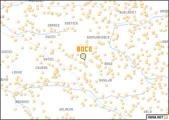 map of Boče