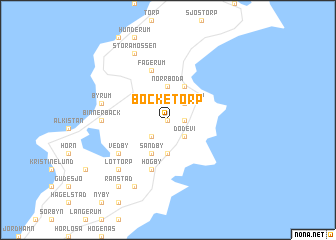 map of Bocketorp