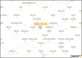 map of Bocşiţa