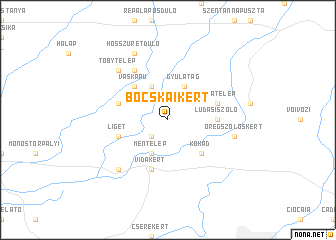 map of Bocskaikert