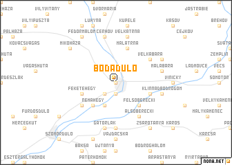 map of Bodadůlő