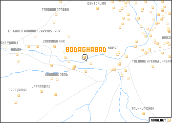 map of Bodāghābād
