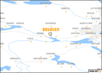 map of Bodåker