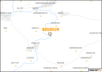 map of Bodakva