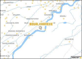 map of Bodal Khāneke