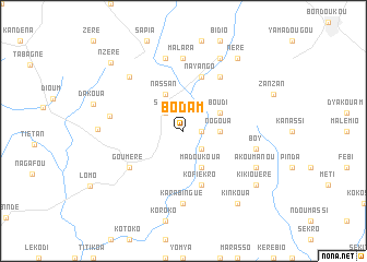 map of Bodam