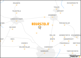 map of Bodaszőlő