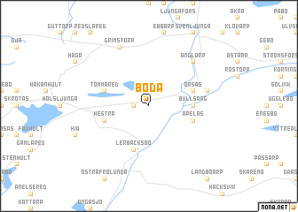 map of Boda