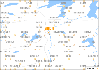 map of Boda