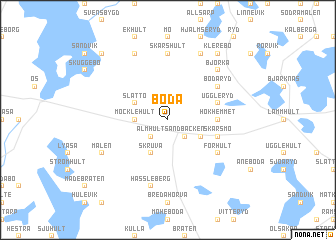 map of Boda