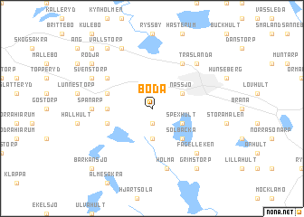 map of Boda