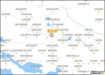 map of Boda