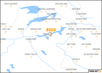 map of Boda