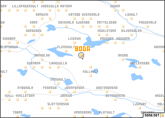 map of Boda
