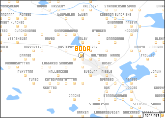 map of Boda