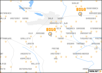 map of Boda