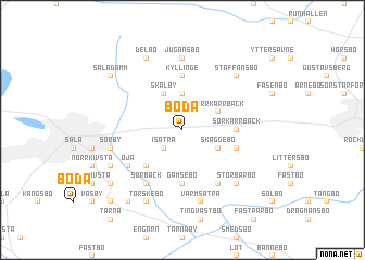 map of Boda