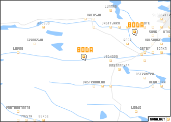 map of Boda