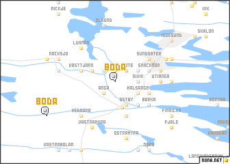 map of Boda