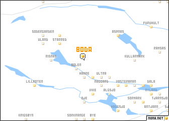 map of Boda