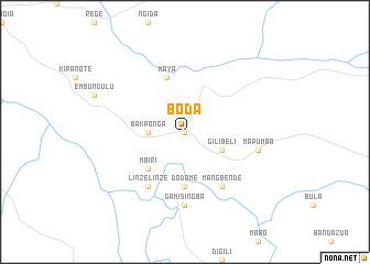 map of Boda