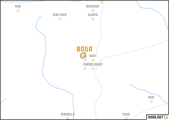 map of Boda