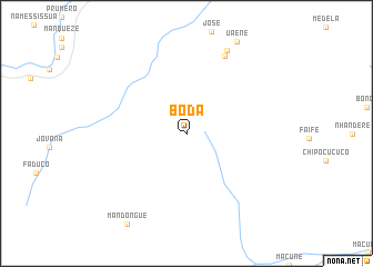 map of Boda