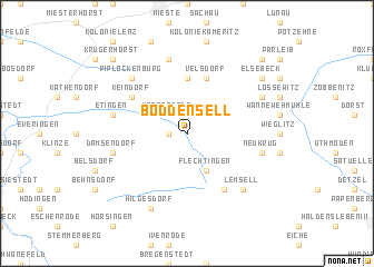 map of Böddensell
