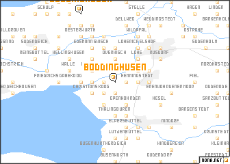 map of Böddinghusen