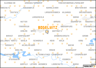 map of Bodelwitz