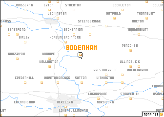 map of Bodenham