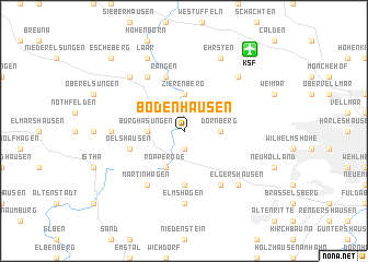 map of Bodenhausen