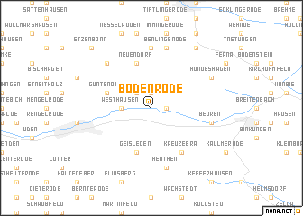 map of Bodenrode