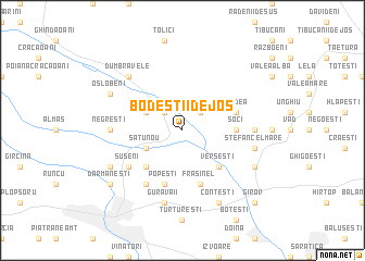 map of Bodeştii de Jos