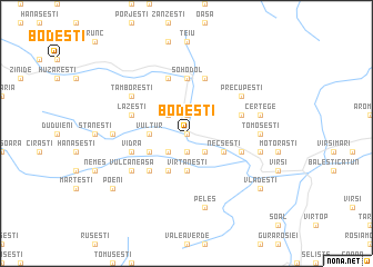 map of Bodeşti