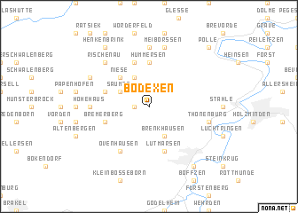 map of Bödexen