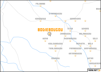 map of Bodiébougou