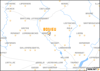 map of Bodieu