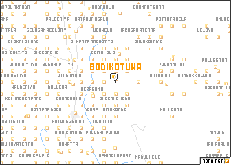 map of Bodikotuwa