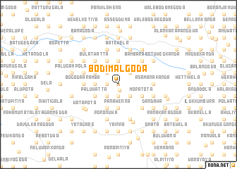 map of Bodimalgoda