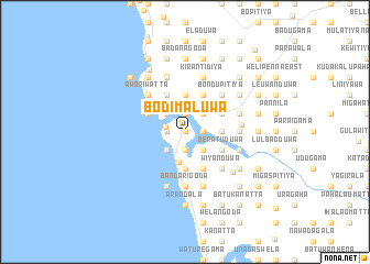 map of Bodimaluwa