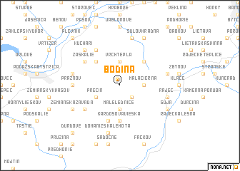 map of Bodiná