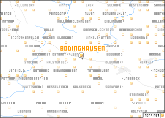 map of Bödinghausen